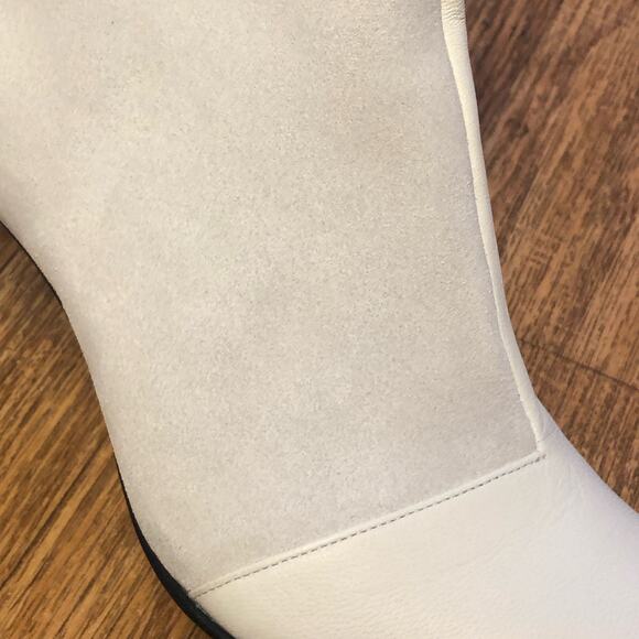 Rag & Bone Beha White Suede Leather Stiletto Ankle Boot Size 11 (41) - Picture 13 of 16